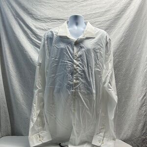 Goodfellow big and tall 4XBT white button dress shirt nwt